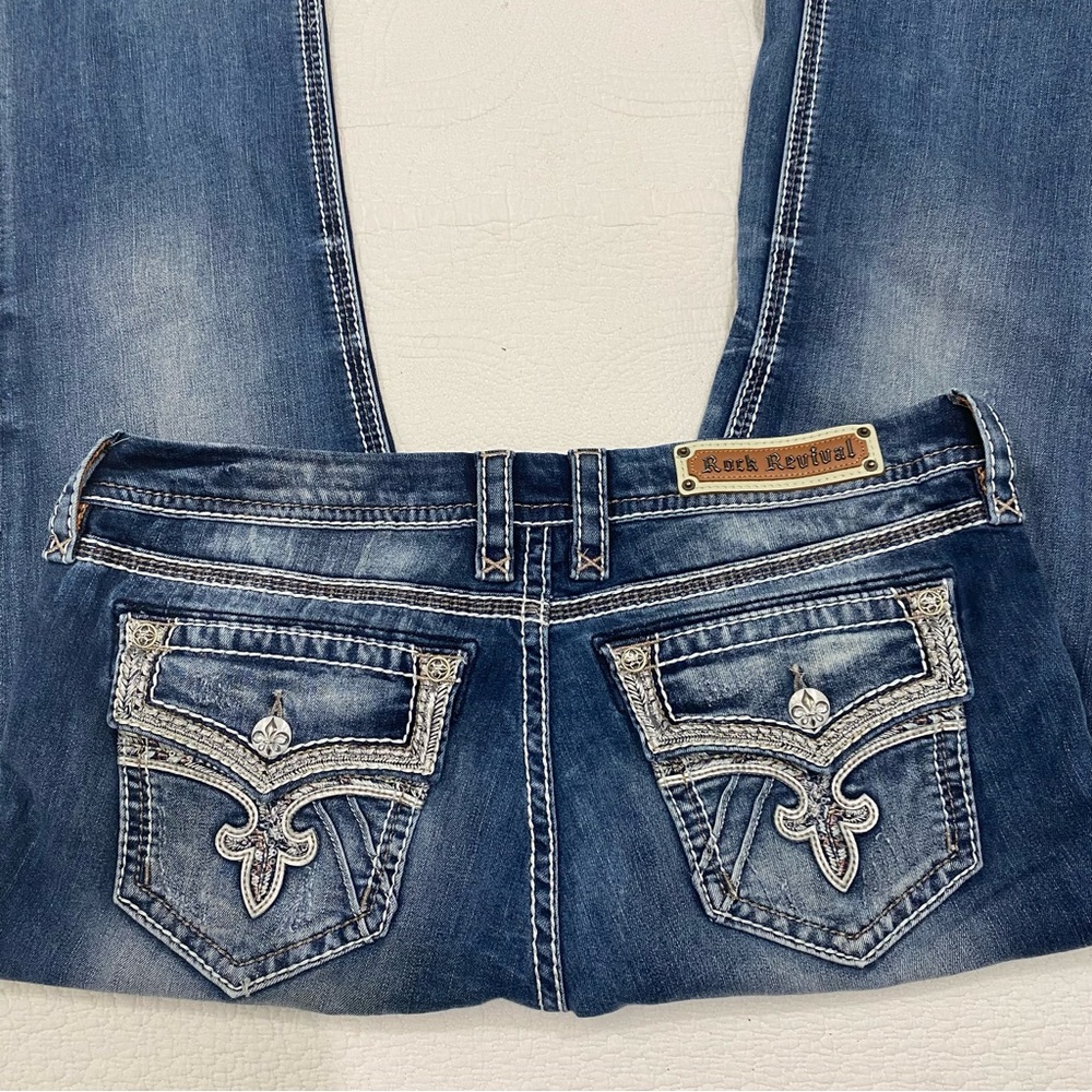 Like New Rock revival Ena  Stretch Jeans Size 34 - Picture 2 of 13